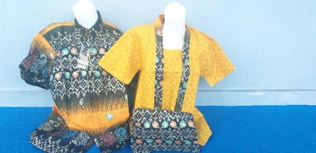 Couple Batik Span Pendek Hulya Sarimbit Keluarga Pesta Batik Pekalongan Tanah Abang