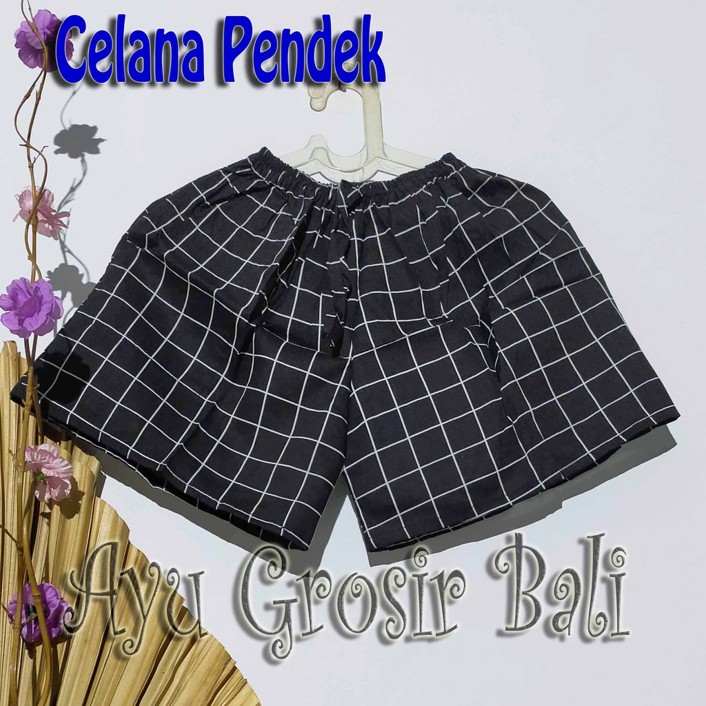 CELANA PENDEK MOTIF BALI (pilih motif)