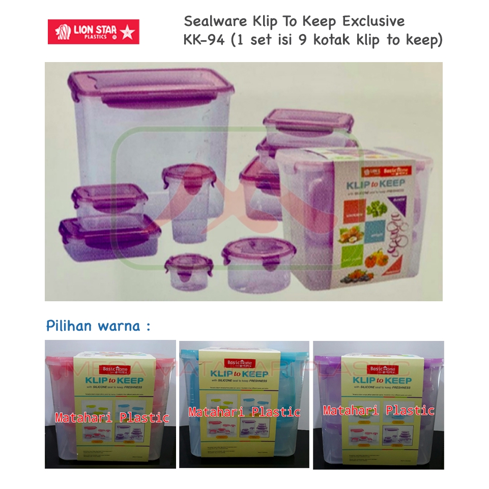 Sealware / Kotak klip to keep Exclusive KK-94 Lion Star (1 set 9bh)