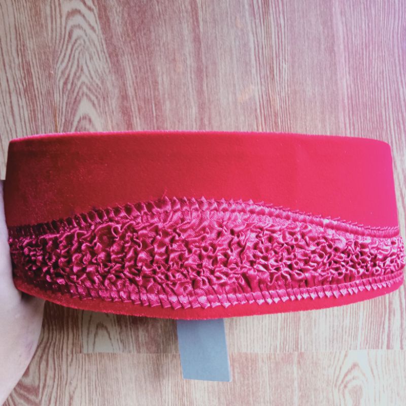 ❤❤peci merahpeci kembang kol peci kembang goyang merah peci jawara peci silat peci sholat peci merah