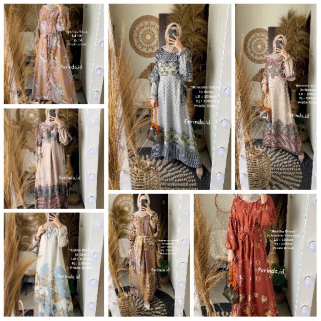 Dress bahan PRADA CREPE & SEXY QUEEN