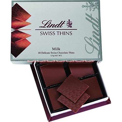 Lindt Swiss Thins Milk 125gr Coklat Swiss Tipis Lind Swiss Chocolate Lind Swis