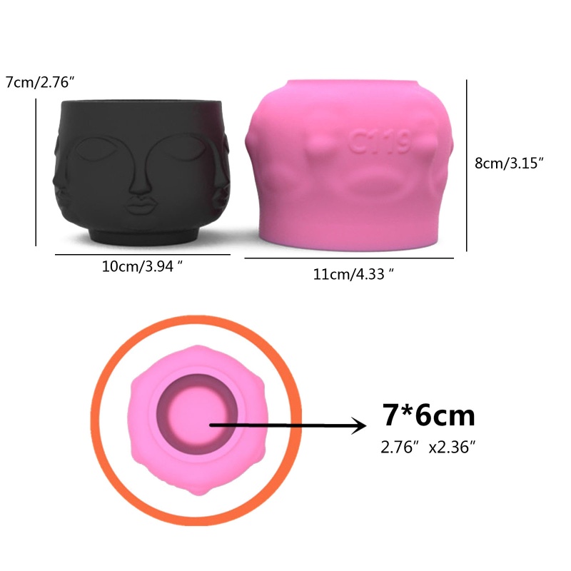 Siy Cetakan Resin Epoksi Bentuk Pot Tanaman Sukulenbunga