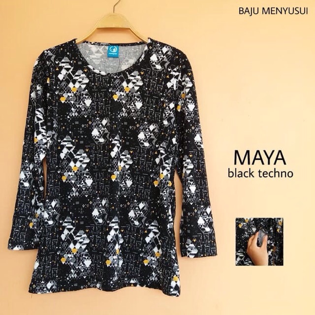 MAMIGAYA Baju Menyusui MAYA Series Kaos ASI Kaos Atasan Menyusui Lengan Panjang