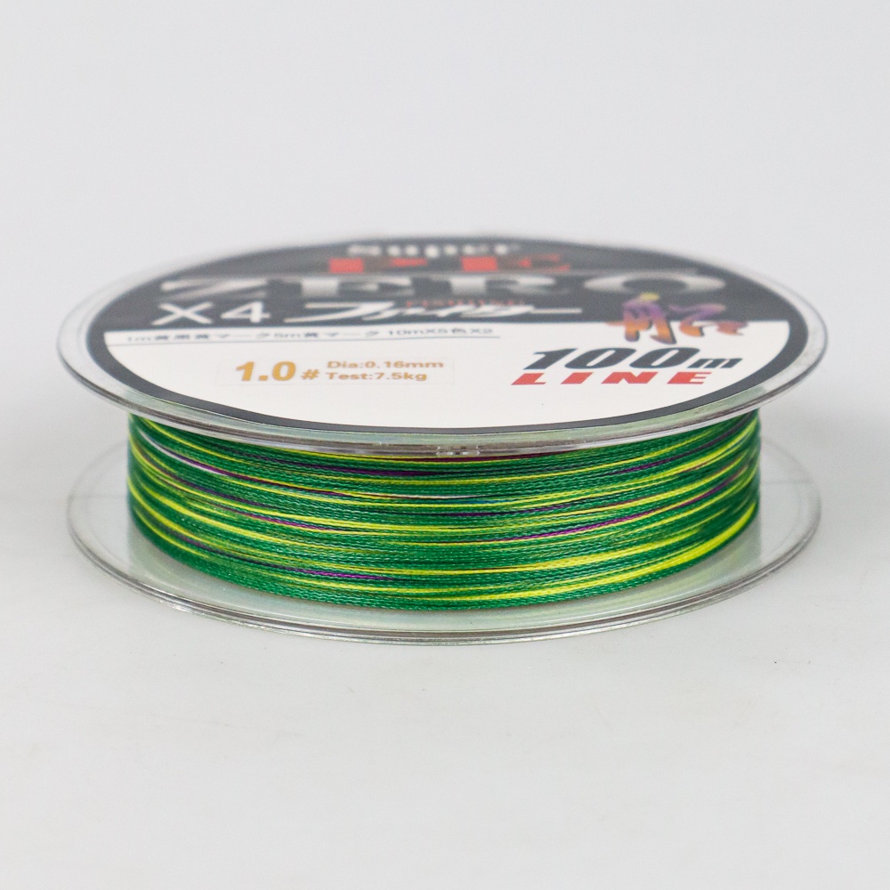 Zero Senar Benang Tali Pancing Super PE 4 Braid Line 1.0 100 Meter - X4