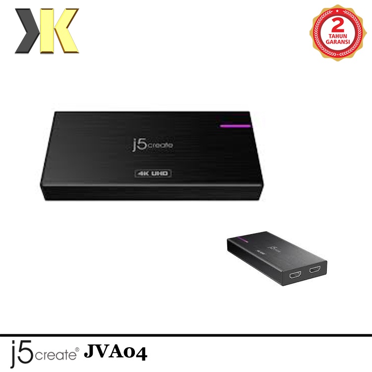 J5CREATE JVA04 Game Capture Station 4K HDMI to USB-C Garansi Resmi