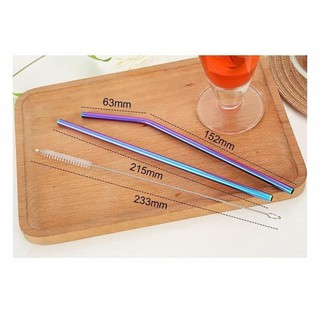 Set 5Pcs Sikat Pembersih Sedotan Stainless Steel Ramah Set 5Pcs Sikat Pembersih Sedotan Stainless Steel Ramah