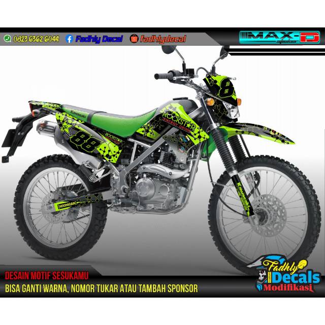 Decal klx 150 stabilo kuning keren