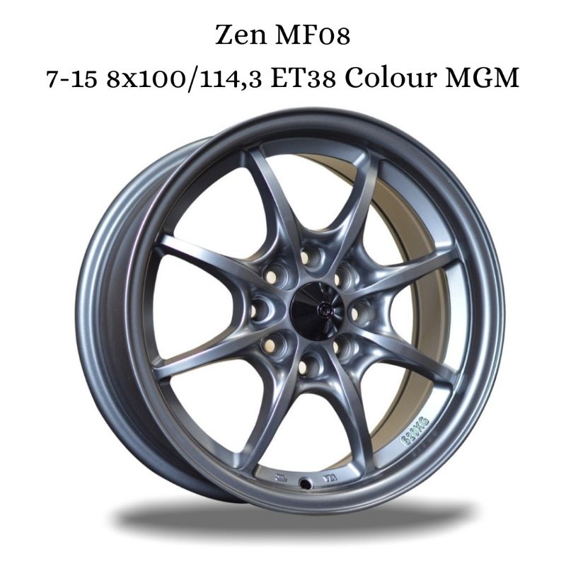 Velg Zen MF08 7-15 8x100/114,3 ET38 Colour MGM