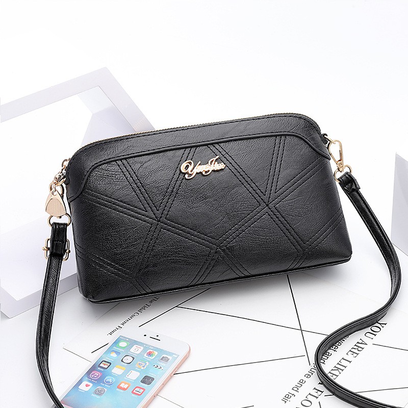 TAS SELEMPANG WANITA KULIT HITAM PREMIUM KOREA IMPORT MURAH UZETA TA214B5 KECIL PESTA SLING BAG ABG