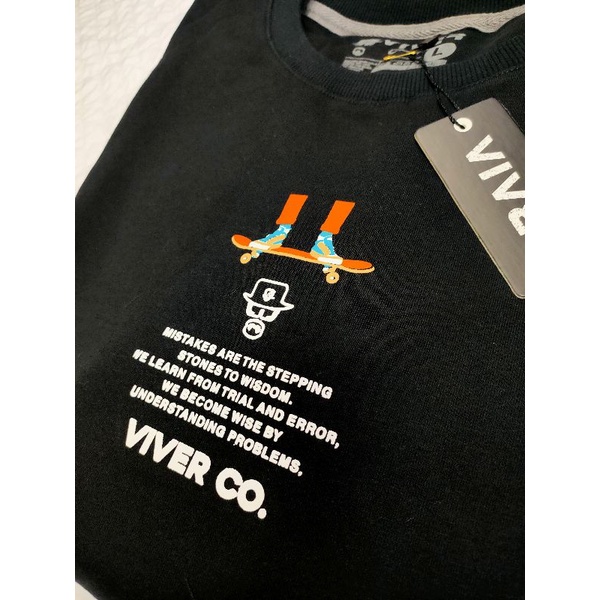 Crewneck pria distro original premium VIVER CONCEPT skate board