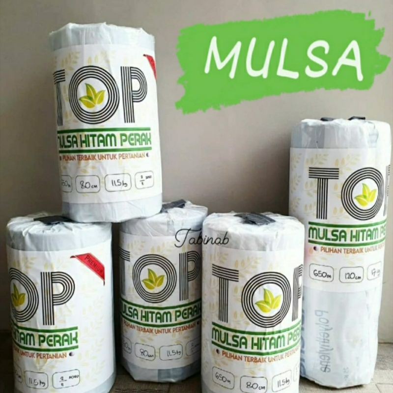 Plastik Mulsa Hitam Perak/Silver TOP 650m x 120cm (1.2m)