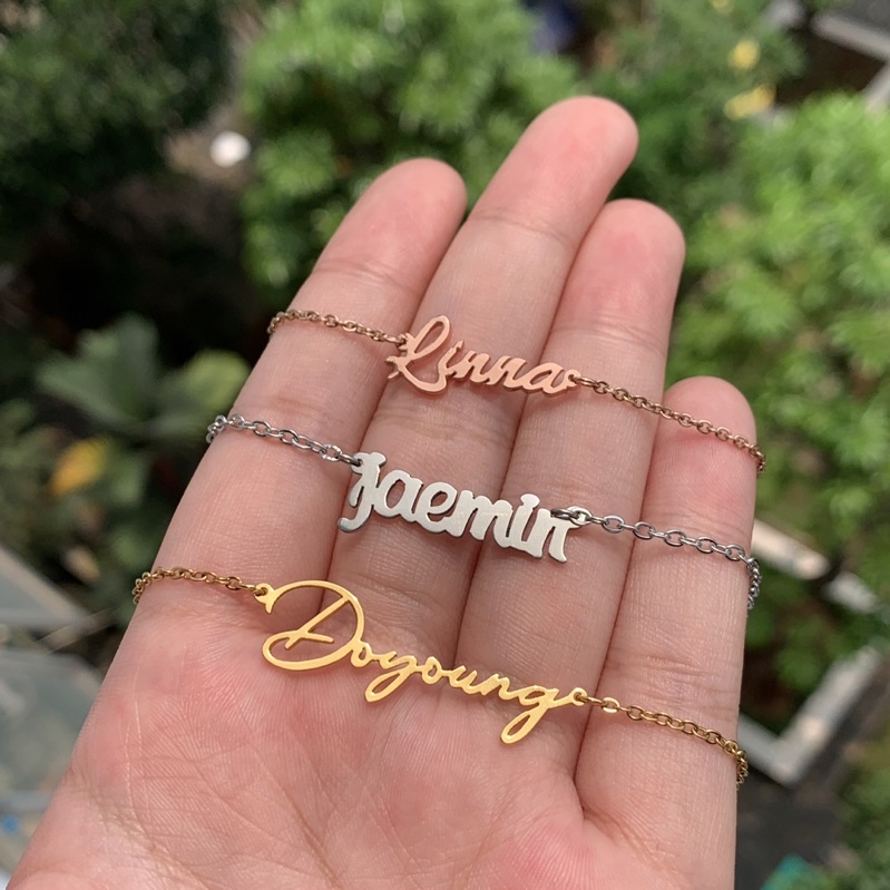 KALUNG GELANG ANTI KARAT KPOP TITANIUM LAPIS EMAS