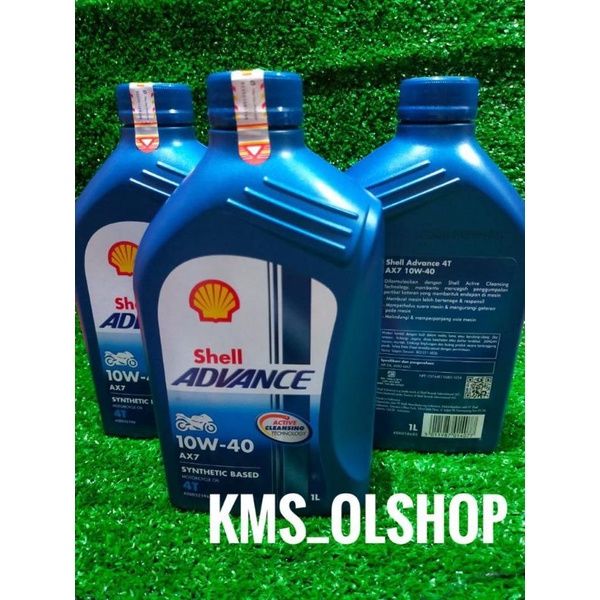 Shell Advance 4T AX7  SAE 10W40 1 Liter Oli Mesin Shell 1000ml