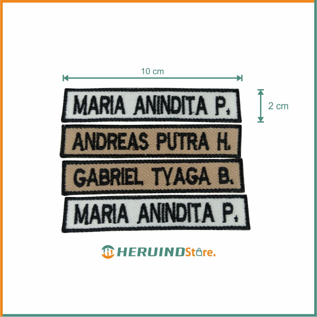 NAME TAG BORDIR / EMBLEM NAMA BORDIR