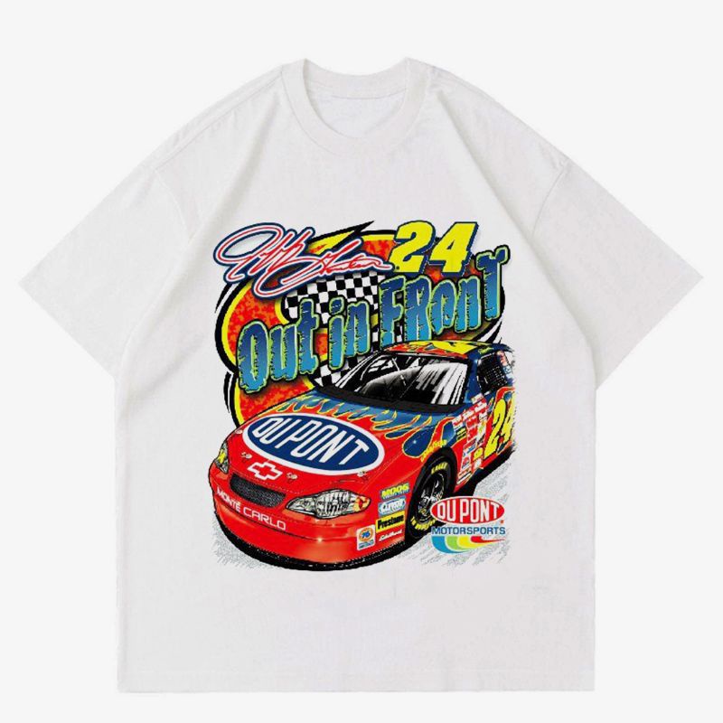 KAOS NASCAR RUMBLE DUPONT | T-SHIRT RAPP TEE NASCAR OUT IN POINT | KAOS DISTRO PREMIUM PUTIH TERLARI