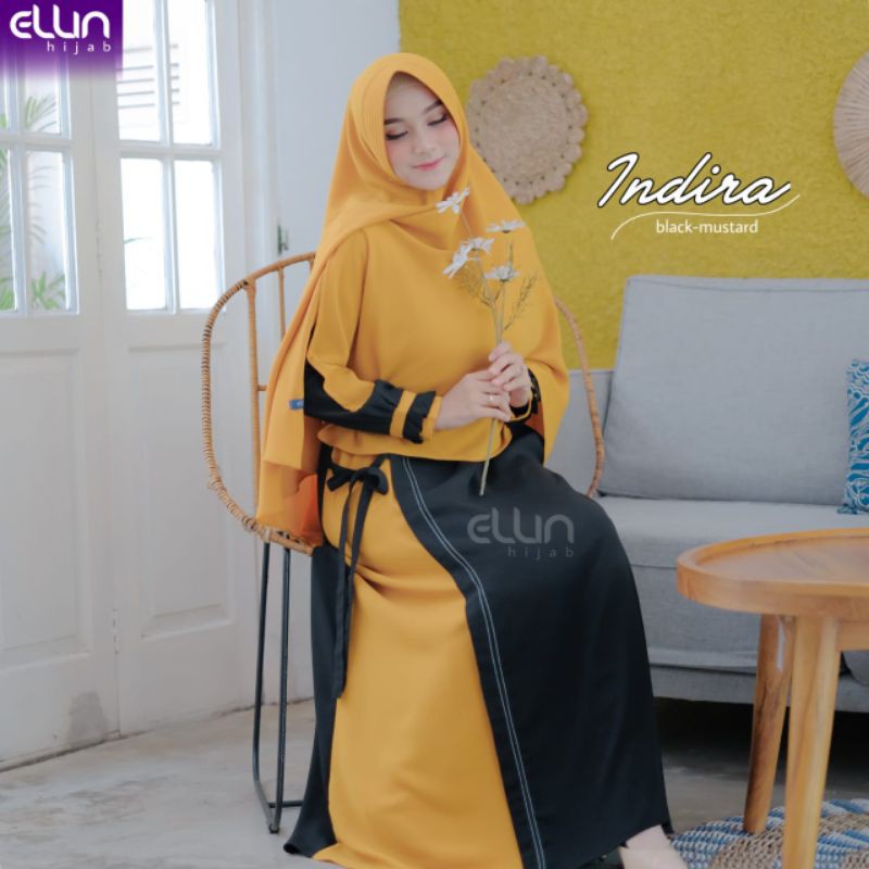 Gamis Set Indira Syari by Ellin Hijab Ori  AB COLLECTION GROSIR SERAGAM