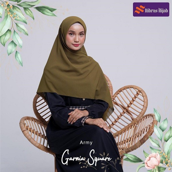 Garnia Square Nibras Hijab 17 Variasi Warna / Square Instan Jilbab Hijab Segiempat Segi Empat Polos-2