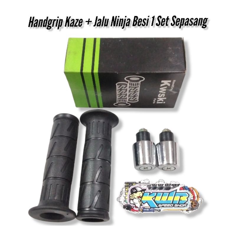 Hanfat Kaze kwski set jalu besi satria ninja pnp cb gl mp nmax pcx Handgrip gas KAZE SET KIRI KANAN UNIVERSAL VARIO BEAT SCOOPY MIO FINO NINJA FU SONIC VIXION BYSON AEROX PCX NMAX DLL HANDGRIP MODEL KAZE STANDAR KWSKI HANDGRIP MODEL KAZE STANDAR KWSKI