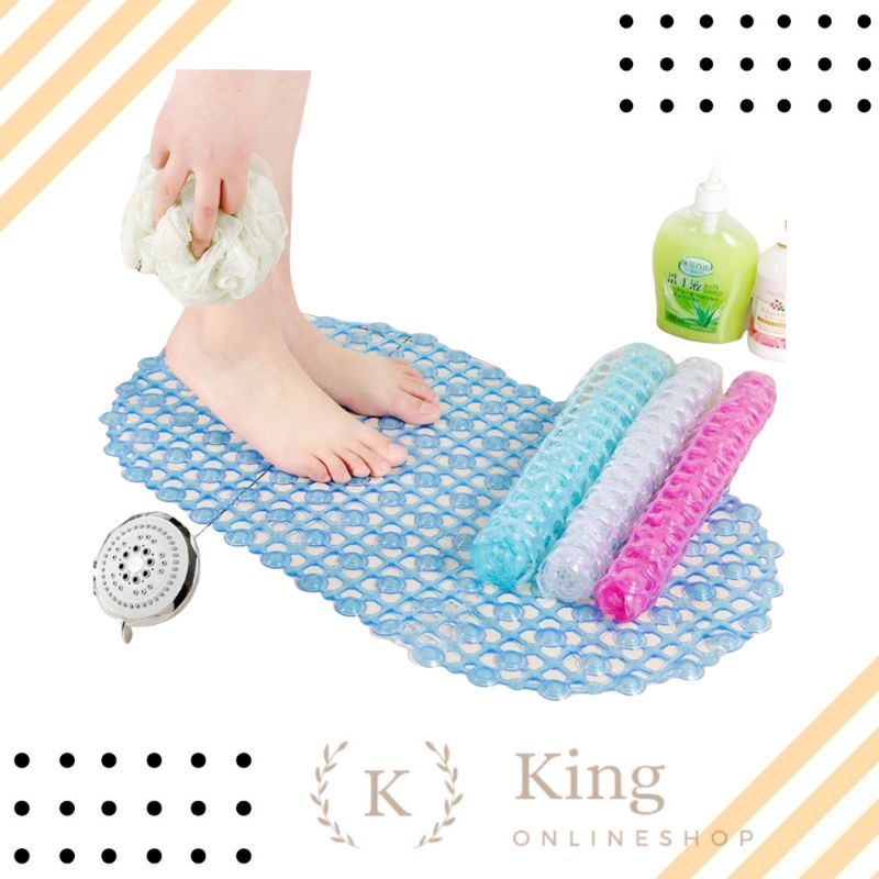 Keset Kamar Mandi Silikon Transparan Anti Slip Silikon