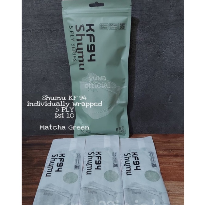 Shumu KF 94 Individually Wrapped 5 Ply isi 10 Shumu KF94 Individual Pack