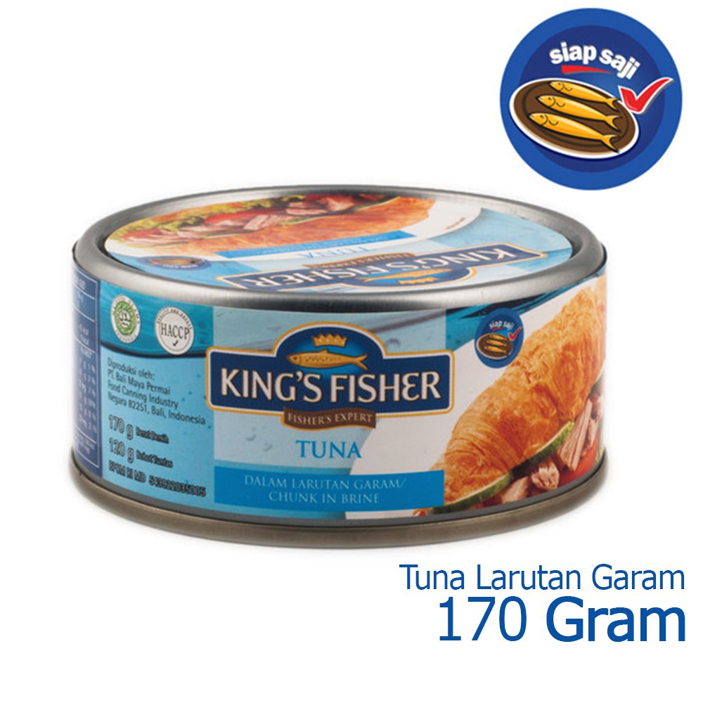 

King's Fisher Tuna in Brine Air Garam Makanan Kaleng 170 G Kings