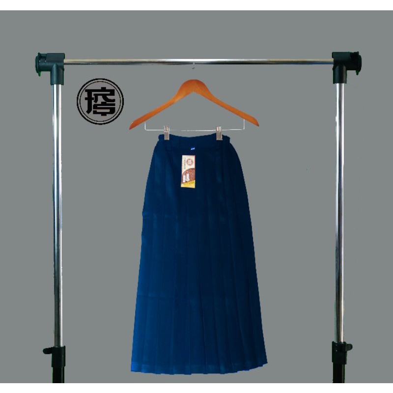 Rok balestra panjang lipit lipit biru