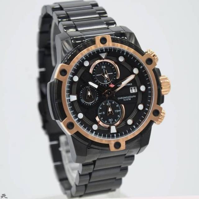 Jam Tangan Pria Original CHRONOFORCE 5270 Black Rosegold