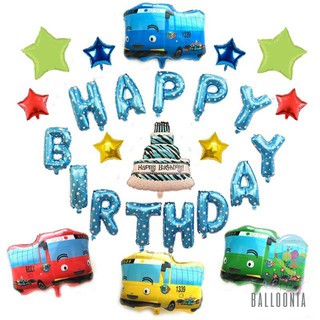 SET Balon Foil Birthday Tayo Dekorasi Ulang Tahun SET Balon Foil Birthday Tayo Dekorasi Ulang Tahun