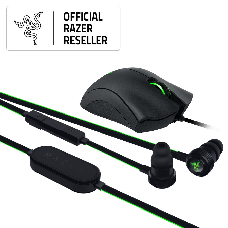 Razer DeathAdder Essential - Gaming Mouse &amp; Razer Hammerhead BT Bundle