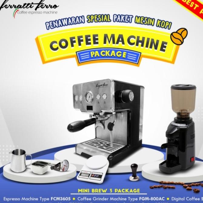 """""] Paket Mesin Kopi - Ferratti Ferro - Mesin Kopi Susu