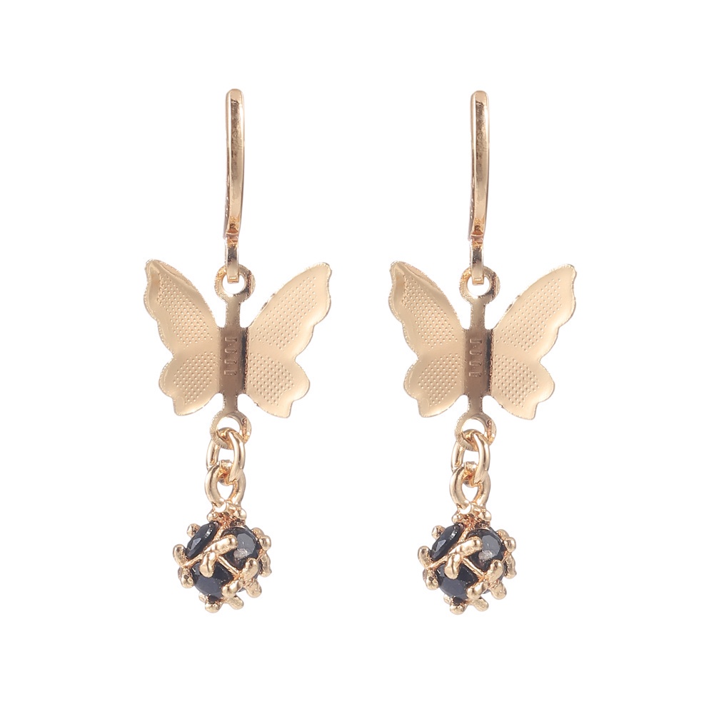 Anting Kupu Anting Butterfly  Kupu Titanium Anting Boho  Emas Muda Dewasa Anting Gantung Korea D186