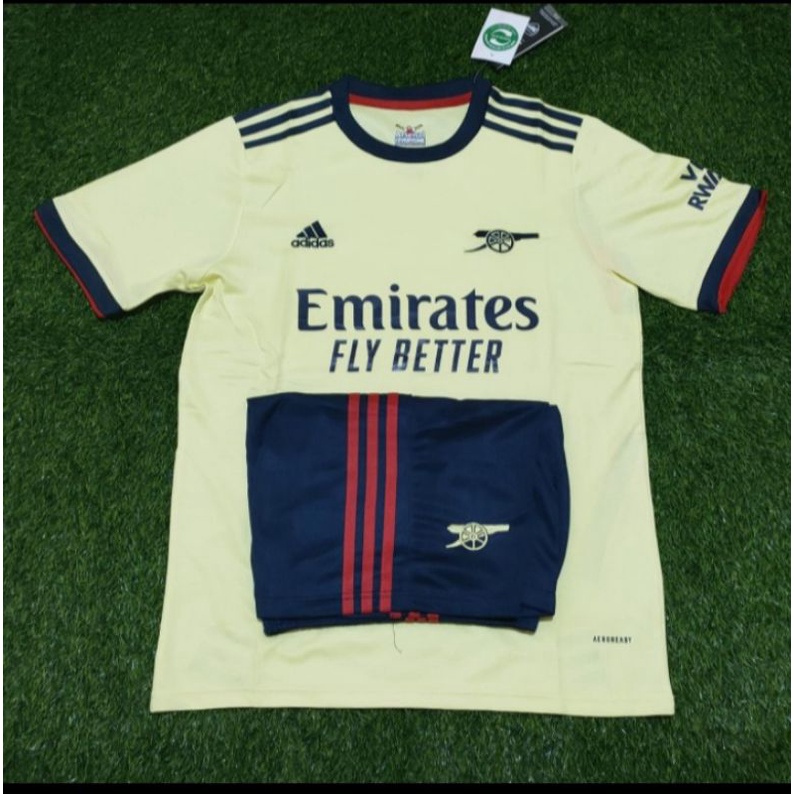FULLSET BAJU + CELANA ARSENAL AWAY 2021/2022 GRADE ORI IMPORT