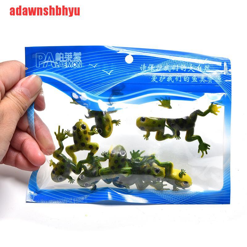 10pcs/set Umpan Pancing Buatan Bentuk Katak Bahan Lembut