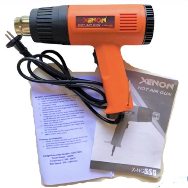Heat Gun Hot Air XENON Pemanas Pengering Sablon Hotgun Electric Dryer Mesin Pistol Murah Alat Perala