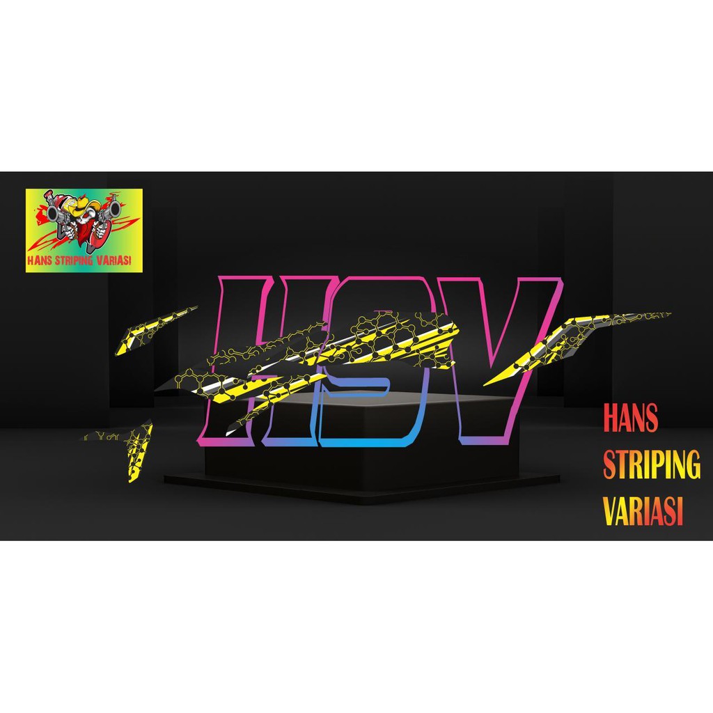 striping stiker decal all new cb150r 2019 dna hitam