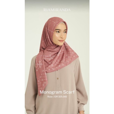 Ria Miranda Monogram scarf