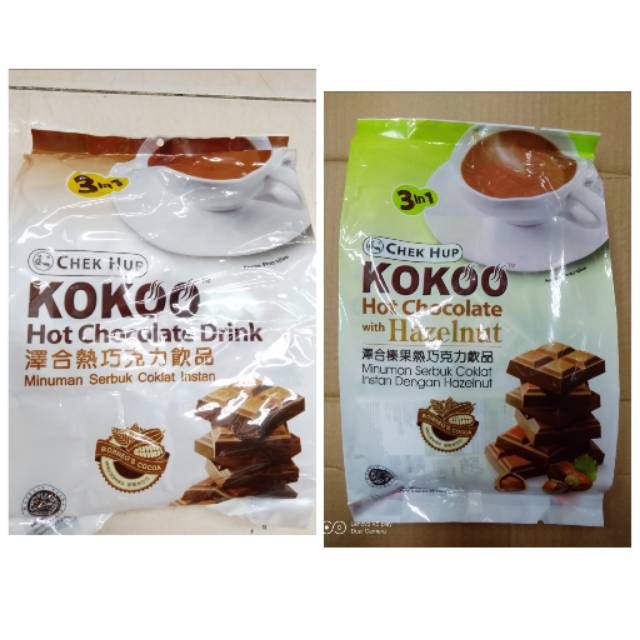

Chek hup kokoo (coklat/hazelnut)