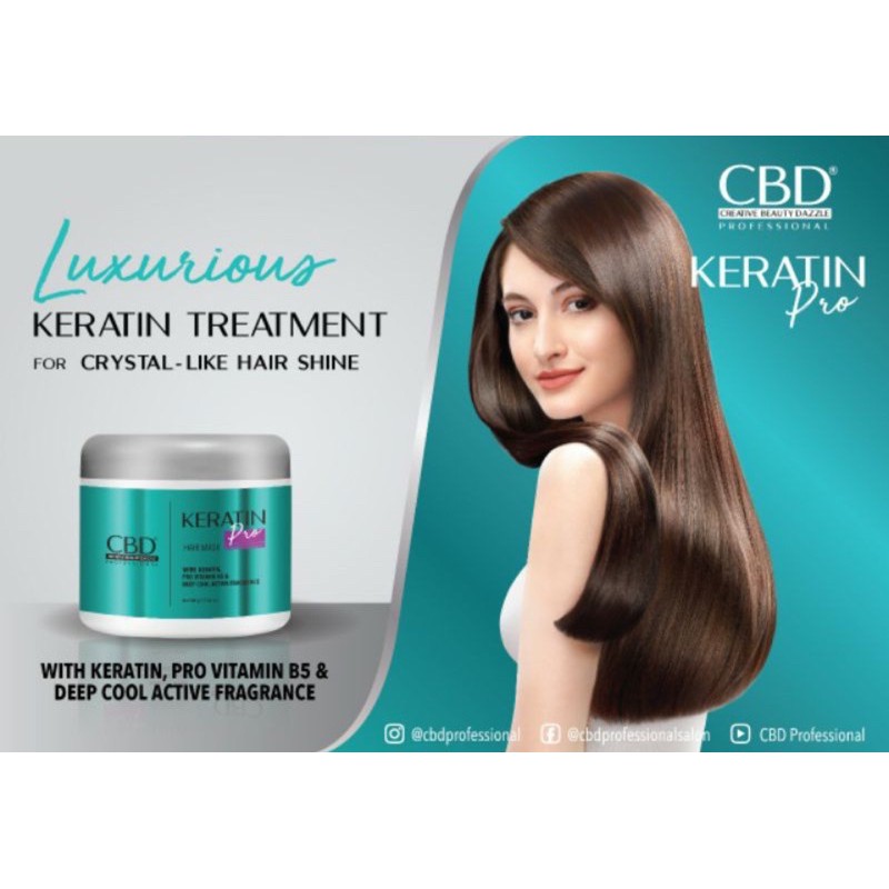 CBD KERATIN PRO DAILY HAIR MASK  / Masker Rambut Keratin Wangi 72 Jam - 500ml