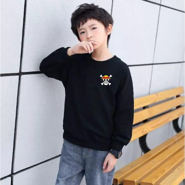 MUKZHOP-baju sweater  luffy anak /  atasan anak laki laki / sweater anak termurah / baju lebaran termurah