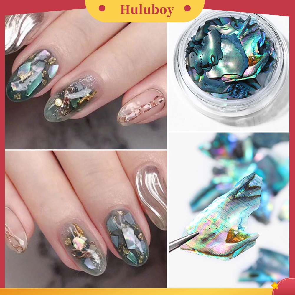 Huluboy Huluboy♡ 12pcs / Set Sequin Bentuk Kerang Untuk Dekorasi Manicure