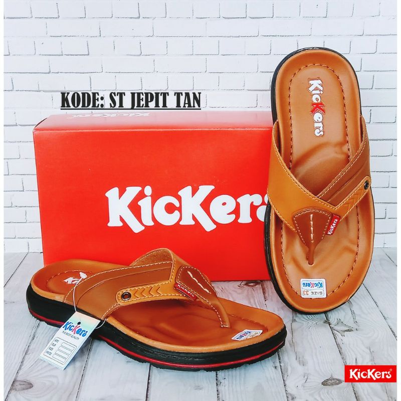 [FLASH SALE COD] SANDAL KULIT ANAK COWOK / LAKI-LAKI KODE ST SIZE 28-37  JAPIT TERBARU Import