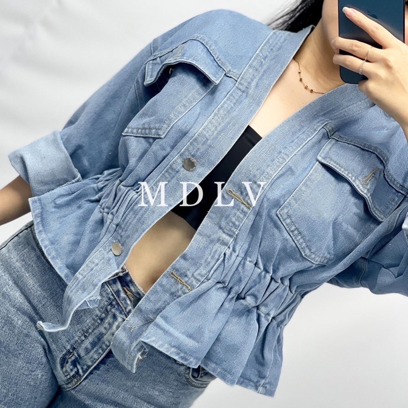 MDLV ~ 2015 EVERLEY BASIC JEANS KIMONO JACKET // JAKET JEANS CEWEK // KIMONO JEANS // FASHION IMPORT