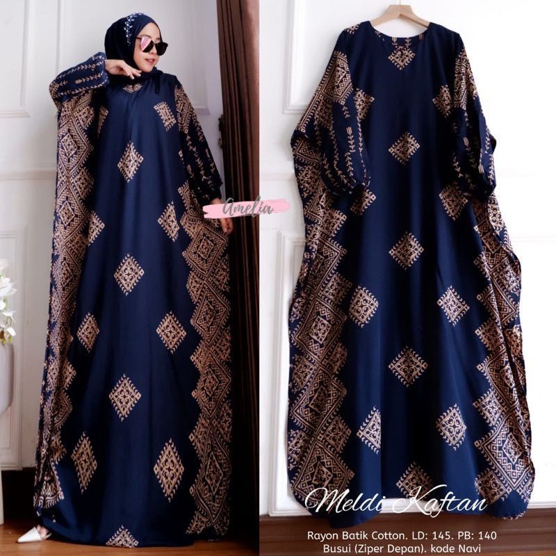 Meldi kaftan | Jois kaftan | Kaftan jumbo motifbunga tulip | ld 150 cm