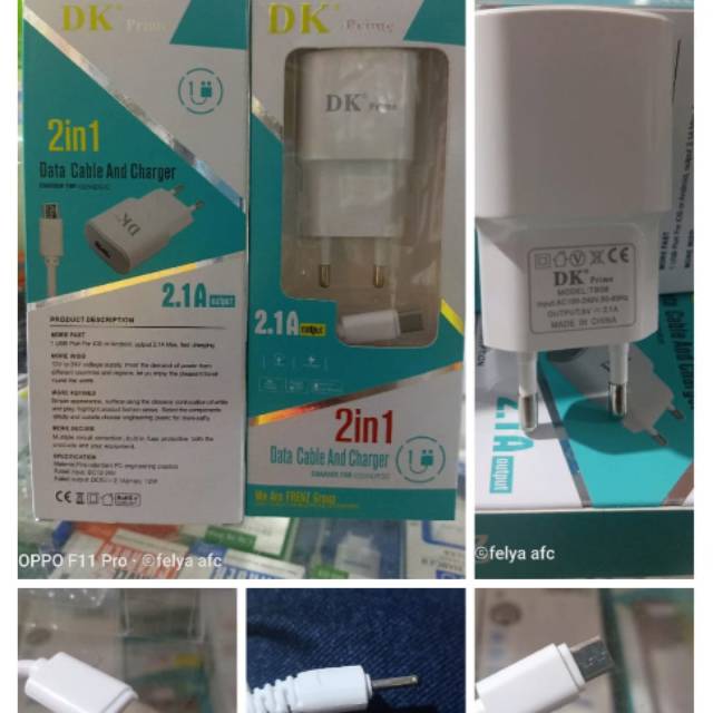DK CHARGER 2,1A CHARGER ANDROID MICRO TYPE C NOKIA KECIL