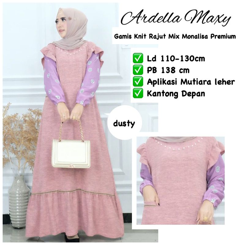 Ardella Maxy - Gamis Knit Rajut Premium / 272-6103