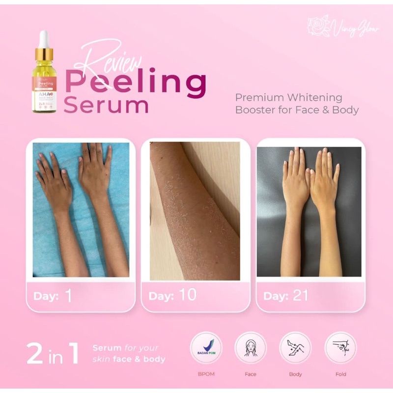 PEELING SERUM AHA ORIGINAL VINCY GLOW PUSAT RESMI