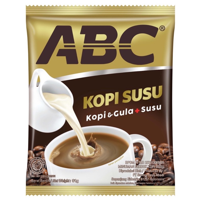 

Kopi ABC Susu isi 10 Sachet