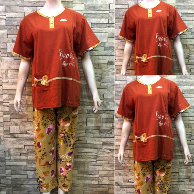 CP FOREVER MAMA SIZE | BAJU TIDUR | PIYAMA | COD-681 Coklat