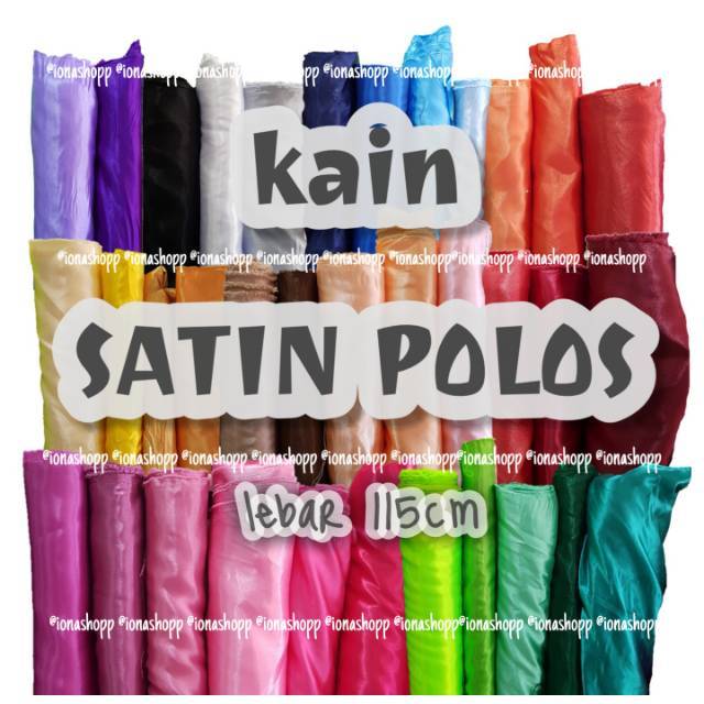 Kain Satin Polos Rainbow Satin Polos Meteran Murah Kain Bridesmaid Shopee Indonesia